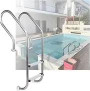 Swimming Pool Ladder,with 2/3 Step Stainless Steel Steps and Armrest,for Indoor/Outdoor Pool,Weight Capacity 600 Lbs(2-steps1.0mm)