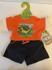 Build A Bear Build a Dino Velociraptor Dinosaur T-Shirt Shorts Outfit Clothing