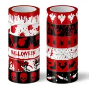 12 Rolls Halloween Bloody Washi Tapes Blood Spatter Spooky Bloodstain Skull Ghos