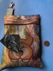 New CORGI Butt Dog Poo Bag Holder dispenser faux leather zipper Free shipping
