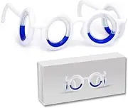 Anti-Motion Sickness Smart Glasses, Portable Raised Airsick Sickness Glasses for Car Sickness, Seasickness, Travel, Gaming Nausea Relief Liquid Lensless Glasses for Adults or Kids (White)