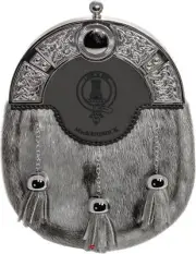 MacKendrick Dress Sporran 3 Tassels Studded Celtic Arch Scottish Clan Crest