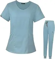 [Oshhni] Women Uniform,Scrub Set,Nursing Workwear,Nurses Day Gift,Top and Pant,Nurse