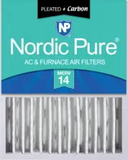 16x20x5 (4 3/8) Honeywell Replacement Air Filters Merv 14 Plus Carbon 1 Pack