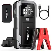 Lucklike Jump Starter,Car Battery Jump Pack,Jump Starter Battery Pack for 8.0L Gas/7.0L Diesel Engines,12V Jump Box with Charger Power Bank,Jump Box with 3 Modes Emergency Light & Jumper Cable
