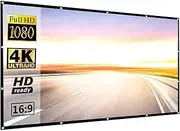 Screen 60-150 Inch Simple Foldable Projection Screen 100 Inch Curtain 16:9 Outdoor HD 2K 4K Projector Screen Curtain Projection Screens(100 inch)