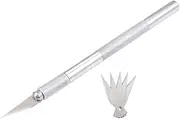 XYWHPGV Stainless Steel Precision Cutter Hobby Razor Tool W 6 Spare Blades for Phone PC Tablet Drone Repair DIY Art Work Cutting Caving(debd9 78a10 187eb c00f3 9fd9e 37a0f