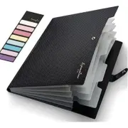 Sooez Cute 5 Pocket Folder with Labels, Letter Size Expanding Organizer, Portabl