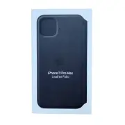 Apple Leather Folio Case for iPhone 11 Pro Max Natural Leather Blk New MX082FE/A