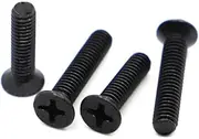 10/20/50pcs M1 M1.2 M1.4 M1.6 M2 M2.5 M3 M3.5 M4 M5 Black Steel GB819 Mini Small Micro Cross Flat Countersunk Head Bolts Screws(20mm,M3 20pcs)