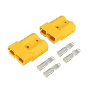 50 amp Anderson Style Plugs (Pair) Yellow inc Terminals