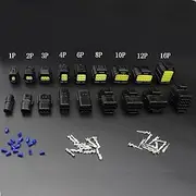 BIZOCA 1P/ 2P/3P/4P/6P/8P/10P/12P/16 Pin 1.8 Waterproof Wire Connector Electrical Plug Car Auto Sealed Truck Harness(12P)