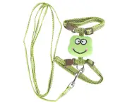 AntiLost Cat Harness with Leash Pet Adjustable EscapeProof Harness Strap for Walking(Green )