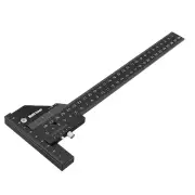 Doctorwood Multifunction Inch and MM Woodworking Scriber Gauge Aluminum Measuring Marking Framing Ruler Tool for Carpent