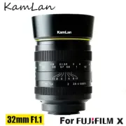 KamLan 32mm F1.1 APS-C Large Aperture MF Lens for Fujifilm Fuji X mount Cameras