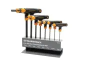 GEARWRENCH 8 Piece Metric T Handle Ball End Hex Key Set 2mm to 10mm