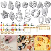 126 Pcs Polymer Clay Cutters Set Stainless Steel Clay Earring Cutters with beqBE
