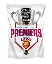 Brisbane Lions AFL 2024 Grand Final Premiership Cape Wall Flag