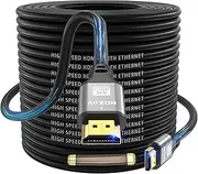 jojobnj 4K HDMI Cable 30m, High Speed HDMI 2.0 Cord 4K@60Hz 18Gbps, Ultra HD,Ethernet Audio Return,Video 4K,1080p,3D,Arc, HDR Compatible with Xbox,PS5/PS4,HDTV,Laptop ect(Silver)