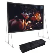 135" Portable Projector Screen Stand Foldable 16:9 Indoor Outdoor Home Theater