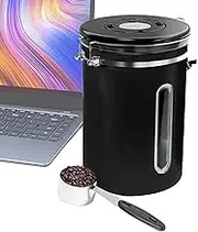 Coffee Storage Container | 1.8L Multifunctional Sugar Storage Container with Scoop - Reusable Kitchen Supplies, Stainless Steel Coffee Accessories for Home, Studio