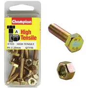 Champion High Tensile Bolts and Nuts BM23, M6 X 25mm