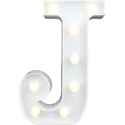 LED Light Up Letter J White