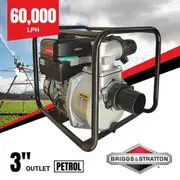 BBT 3" High Volume Transfer Water Pump - Briggs & Stratton XR950 - 2-Year Warranty