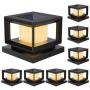 8 Pack Solar Post Lights Outdoor, Waterproof Fence Cap for Deck, 4x4 6x6 Wood...