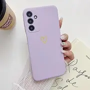 [MXWKJUK] Compatible with Samsung Galaxy A15 Case for Women Girls, Soft Flexible Durable Cute Heart Pattern Slim Thin TPU Shockproof Case for Samsung Galaxy A15 (Purple)