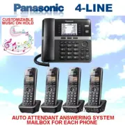 PANASONIC KX-TGW420B DECT6.0 4-LINE PHONE SYSTEM 4 CORDLESS-DIGITAL RECEPTIONIST