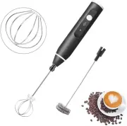 Milk Frother Handheld, Immersion Blender Cordlesss Foam Maker USB Rechargeabl...