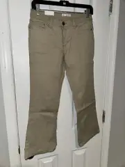 PIPER FAVES KHAKI PANTS GIRLS SIZE 12/12 BOOTCUT LEG SLIM NWT PANTS ADJ WAIST.
