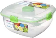 System Lunch Lunch to Go System, 3 Seater, Plastic, Transparent, 15 x 15 x 12 cm