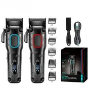 Hair Clipper Intelligent LED Digital Display Powerful Power Hair Trimmer Hair Salon Home Carving Electric Push Shear