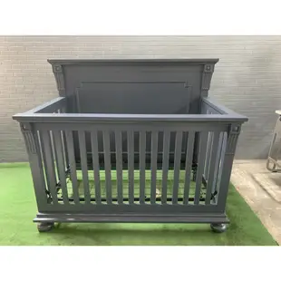 A2353 [家之家二手家具] 外銷款 英國藍北歐全實木嬰兒床 五尺兒童床 嬰兒床 實木嬰兒床 成長床