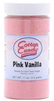 Cotton Candy Express Floss Sugar, Pink Vanilla 11 oz (311 g)