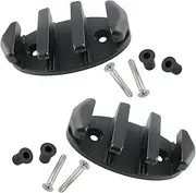 [HSCGIN] Kayak Zig Zag Anchor Cleat 2Sets Black Nylon Kayak Zig Zag Rope Cleats with Kayak Eyelets and Screws Kayak Canoe Anchor Trolley Kit