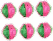 HOUDERCO Nylon Laundry Balls 6pcs Pet Hair Removal Balls Laundry Hair Remover for Washing Machine Suitable for Pets