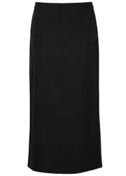 Vince Twill Midi Skirt - Black - 12 (UK16 / XL) 12 (UK16 / XL)