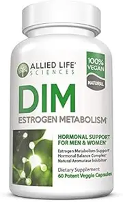 DIM Supplement, 300 mg Diindolylmethane Plus Broccoli Seeds Extract Pills, Vegan Non-GMO, 60 Capsules