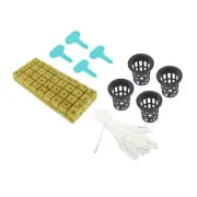 72 Rockwool Cubes with Net Pots for Hydroponics Growing System For Home
