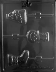 NEW CHRISTMAS ASSORTMENT LOLLY MOLD chocolate snowman santa's sack stocking