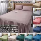 Twin Full Queen King Size Bedspread Sheet B overs Home Decor Plain Bed Skirt