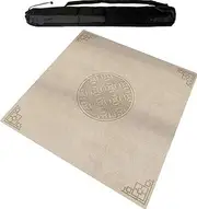 Large Mahjong Mat with Rubber Backing, Anti Slip and Wear-Resistant Tablecloth, Table Mat for Mahjong, Paigow, Poker, Card and Board Games,Brown (85 cm/33.46 in