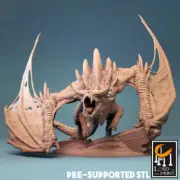 ELDER MAGMA DRAGON RED ZOMBIE DRAKE - D&D RPG War Gaming Proxy Lord of the Print