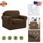 Small Checkered 3-Piece Couch Slipcover Set - Elastic Furniture Protection