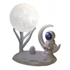 Astronaut Moon Night Light Rechargeable Spaceman Ornaments Stepless Dimming Hot