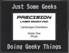 Just Some Geeks Doing Geeky Things Engraved Leatherette Picture Frame Nerdy Gift