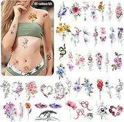 ROARHOWL Color temporary tattoos, women temporary tattoos kit,fake tattoos women,Sexy and delicate Temporary Tattoo (colourful tattoo 2)